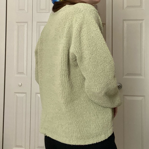 Green Chenille Sweater - Picture 2 of 5